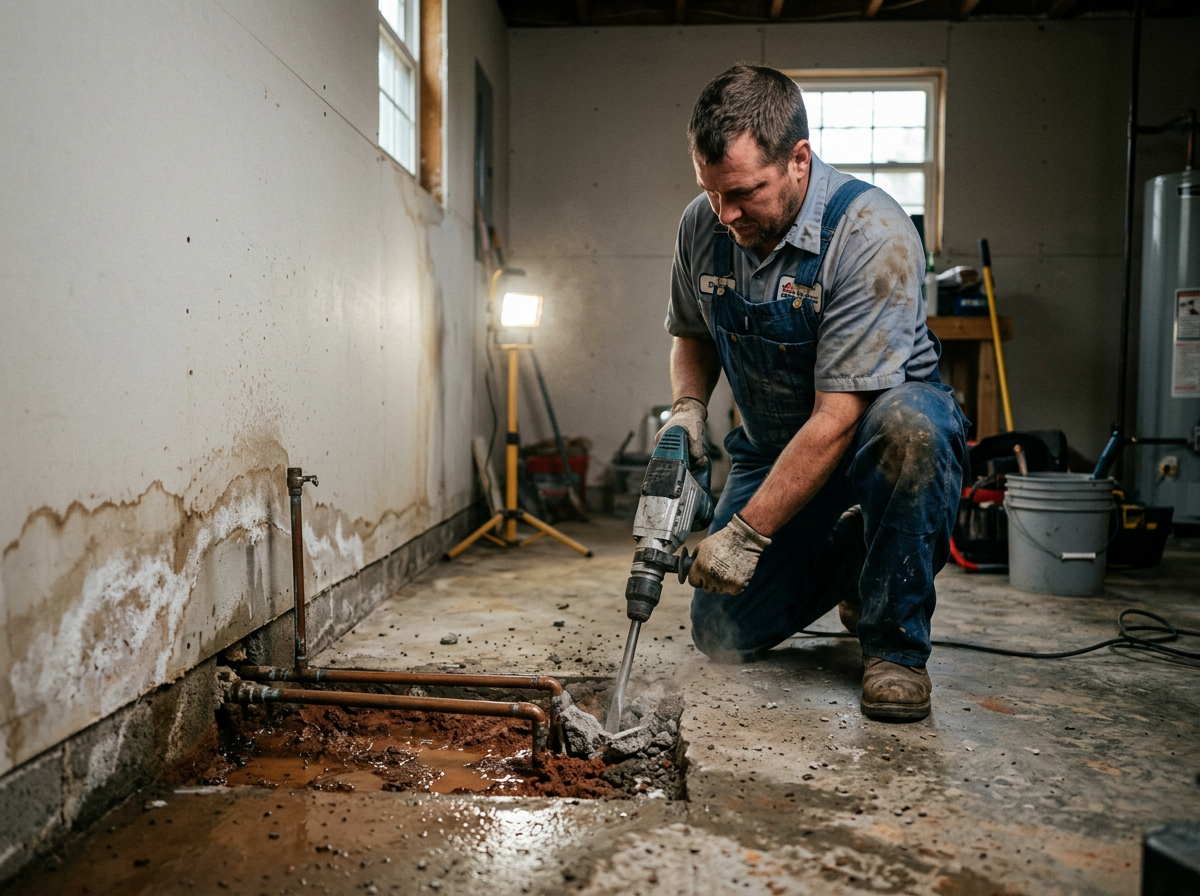 Signs of a Slab Leak in a Cohutta Home