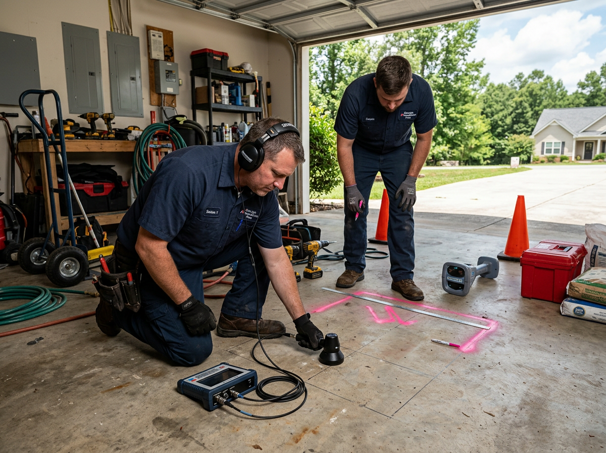 slab leak repair in Ruralvale