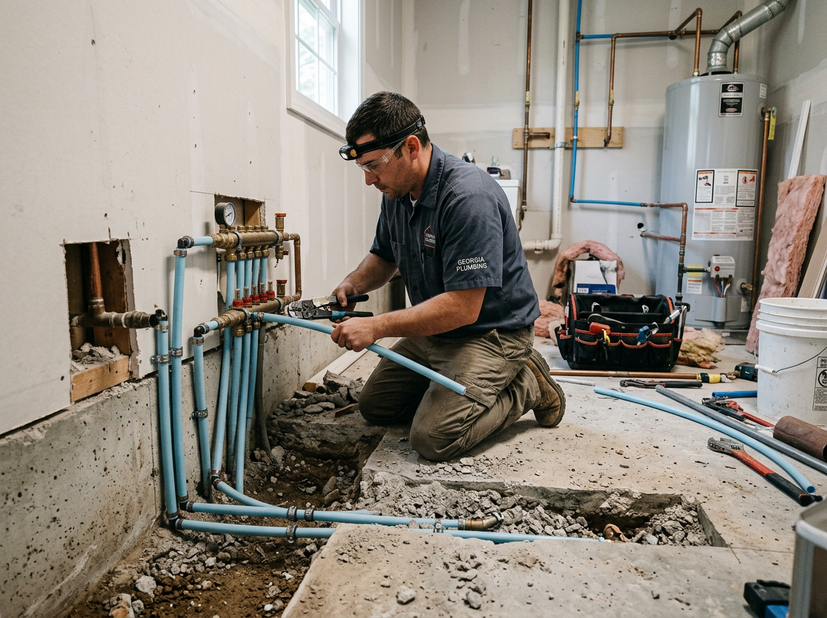 slab leak repair in Red Clay
